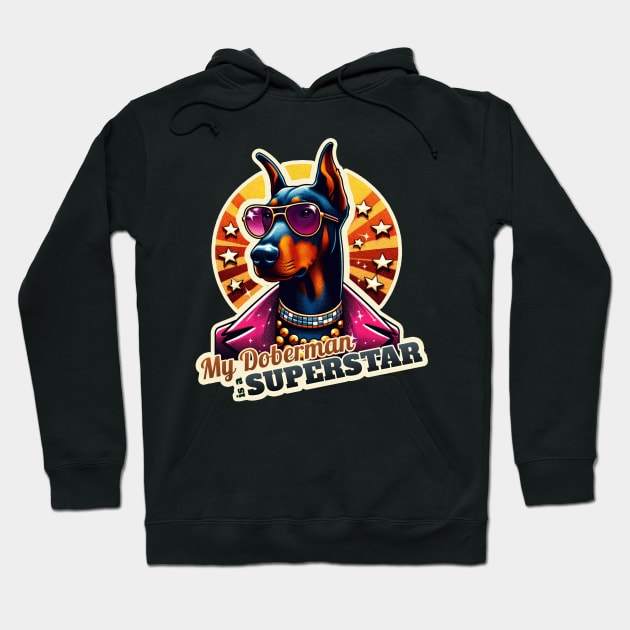 Discostar Doberman Hoodie by k9-tee